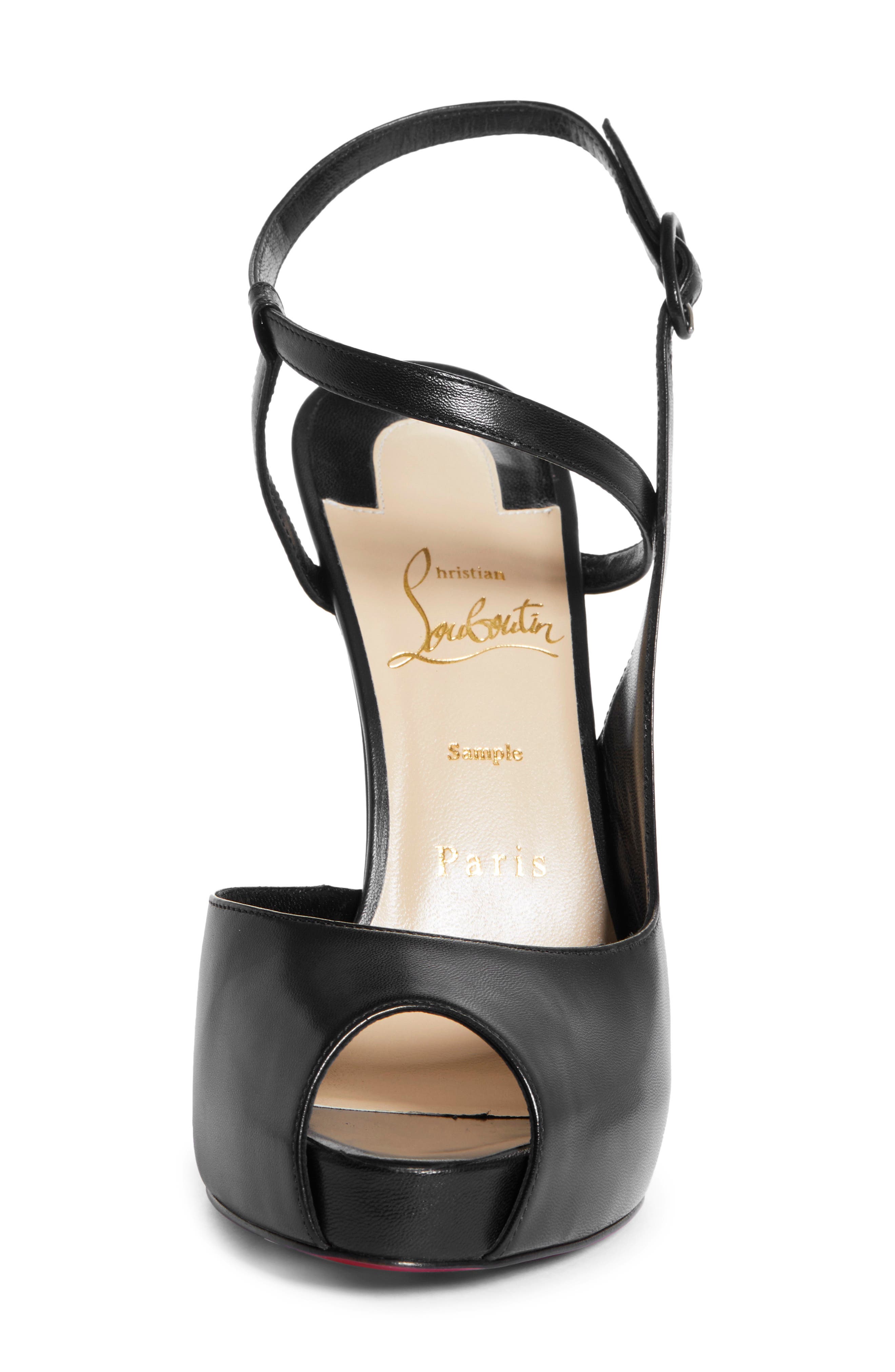 Christian Louboutin Jenlove Ankle Strap Peep Toe Stiletto, Alternate, color, 