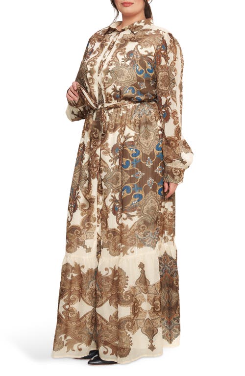 Flying Tomato Filigree Midi Shirtdress In Multi