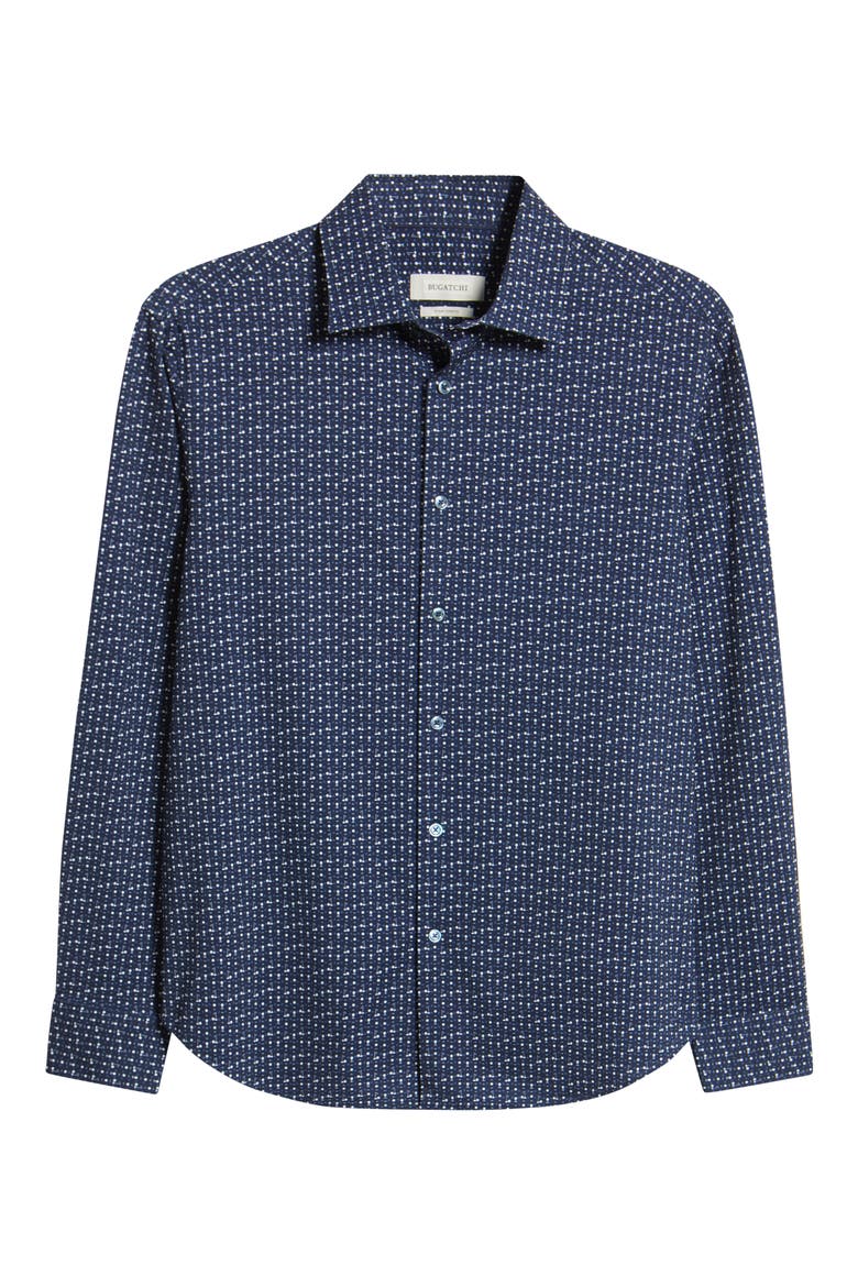 James OoohCotton® Golf Print Button-Up Shirt, Alternate, color, NAVY