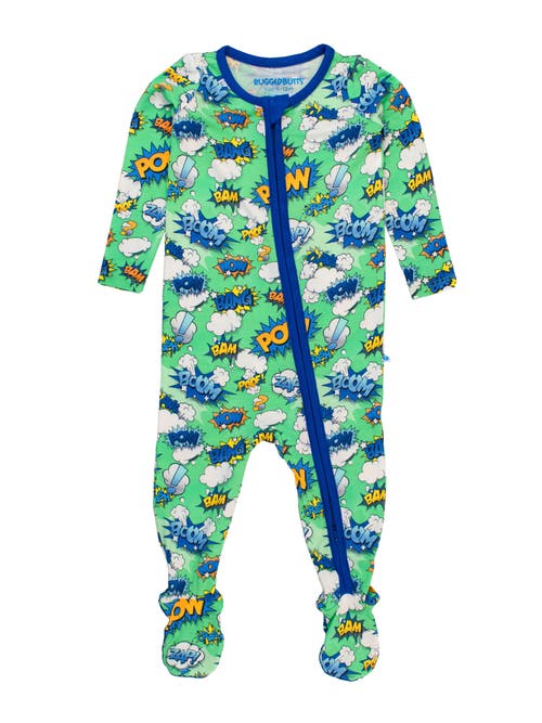 Ruggedbutts Softsnooze Baby Boys One Piece Footie Pajamas In Boom Pow