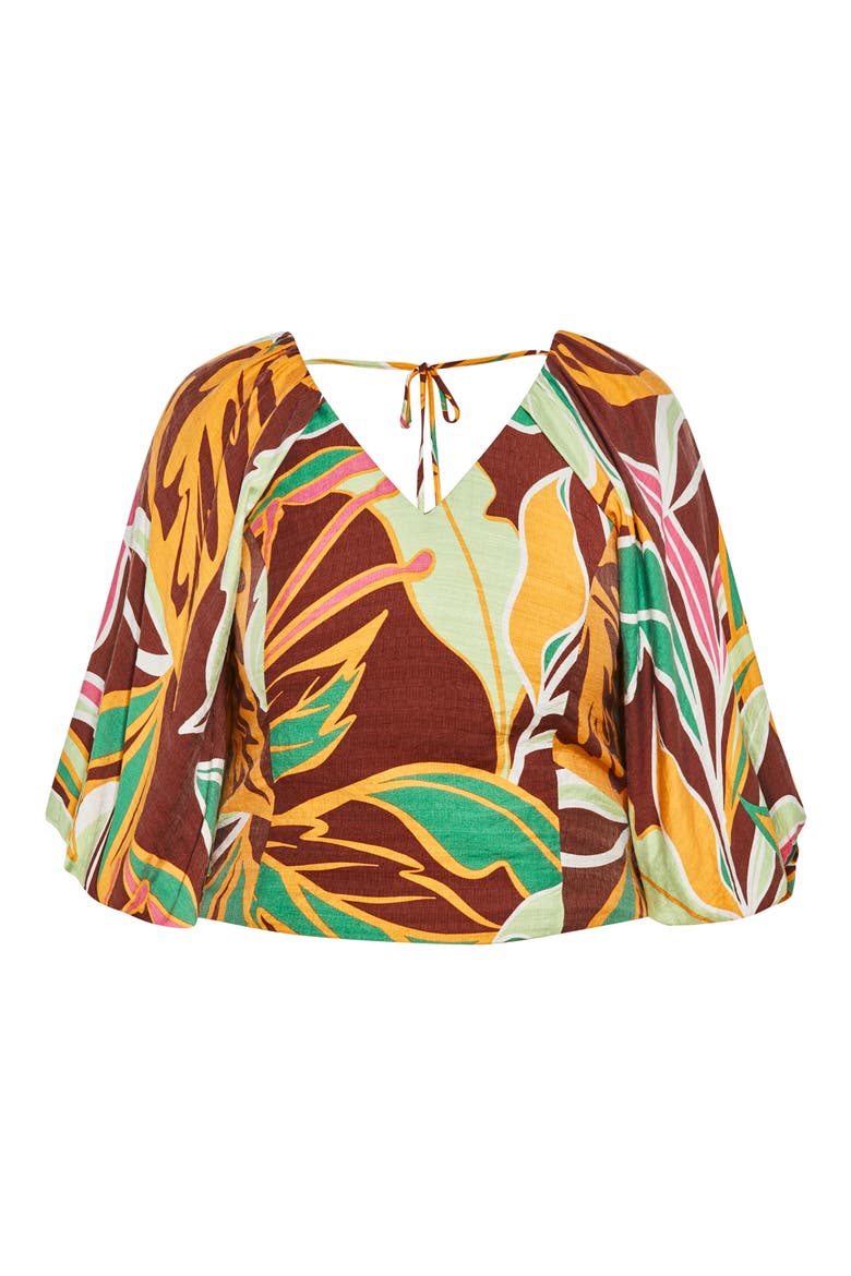 Petra Print Puff Sleeve Top, Alternate, color, ABSTRACT