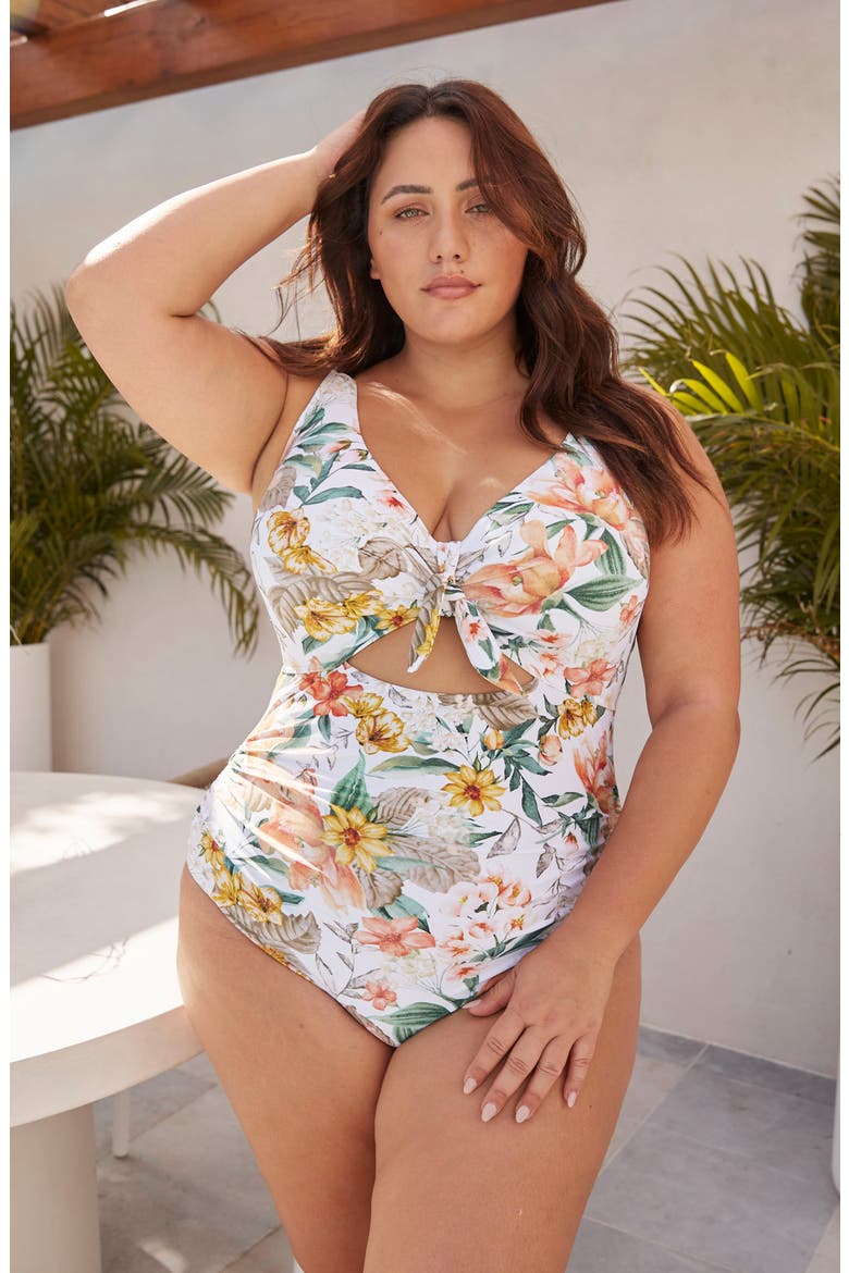 La Dolce Vita Cezanne D- & DD-Cup Underwire One-Piece Swimsuit, Alternate, color, WHITE
