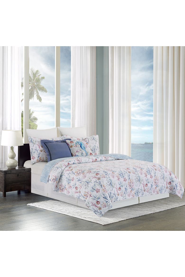 Nori Coral Quilt Set Bedding Collection, Main, color, Blue