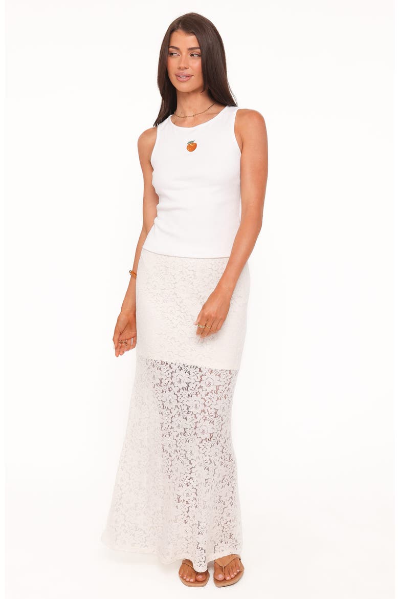 Celestine Orange Embroidered Tank, Alternate, color, WHITE