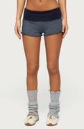 EDIKTED Nour Contrast Stripe Microshorts