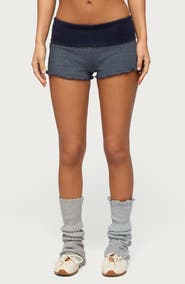 EDIKTED Nour Contrast Stripe Microshorts