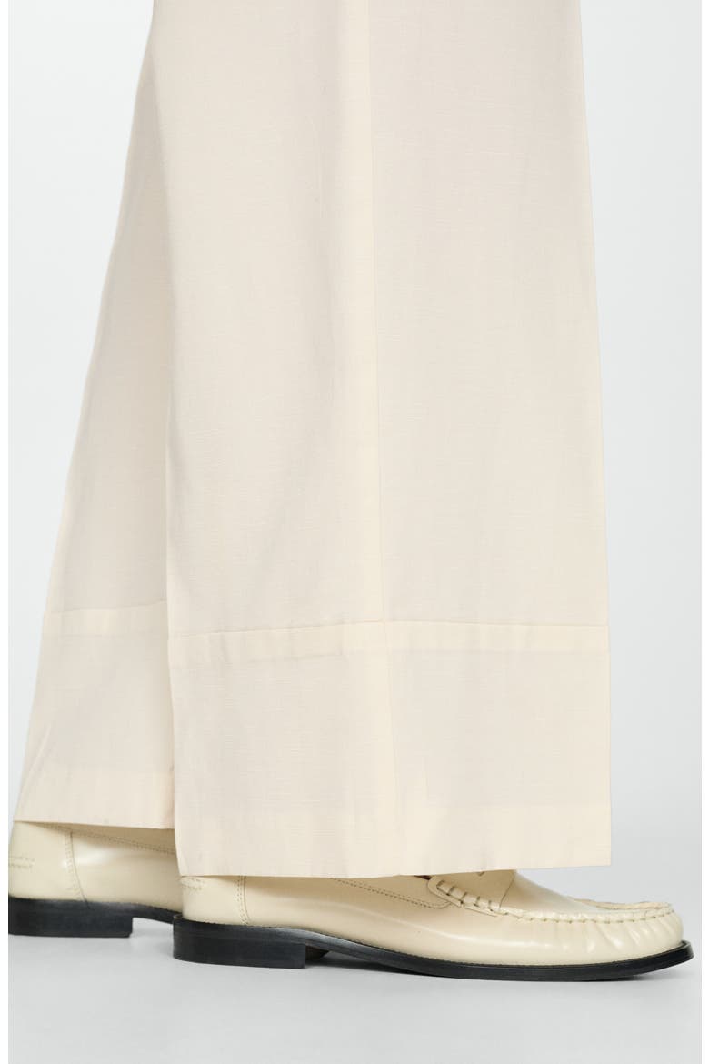 Pleat Front Lyocell Wide Leg Pants, Alternate, color, ECRU