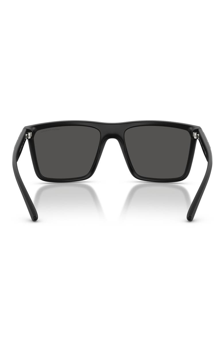 57mm Square Sunglasses, Alternate, color, MATTE GREY BLACK / DARK GREY