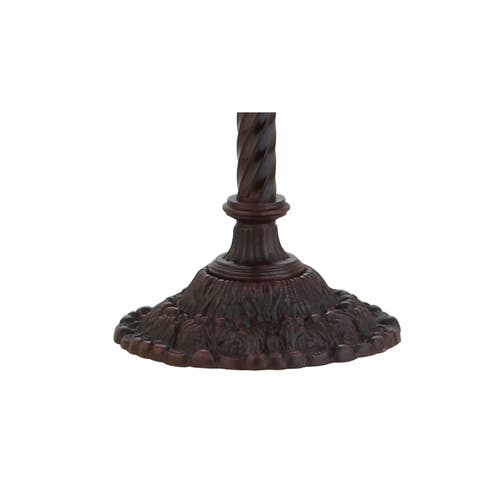 Jonathan Y Smith Tiffany-style 70.5" Torchiere Led Floor Lamp, Bronze In Bronze