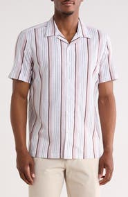 Robert Barakett Oswaldo Stripe Camp Shirt