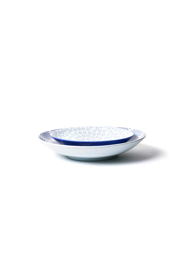 Iris Blue Burst Pip Mix Pasta Bowls Set of 2, Alternate, color, Blue
