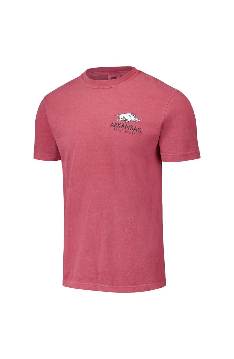 IMAGE ONE Unisex Cardinal Arkansas Razorbacks Scenic Comfort Colors T-Shirt, Alternate, color,