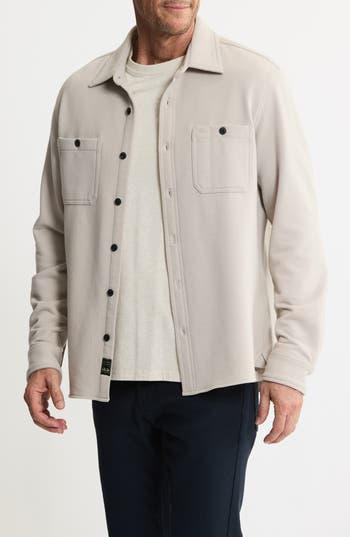Jachs Knit Shirt Jacket In White