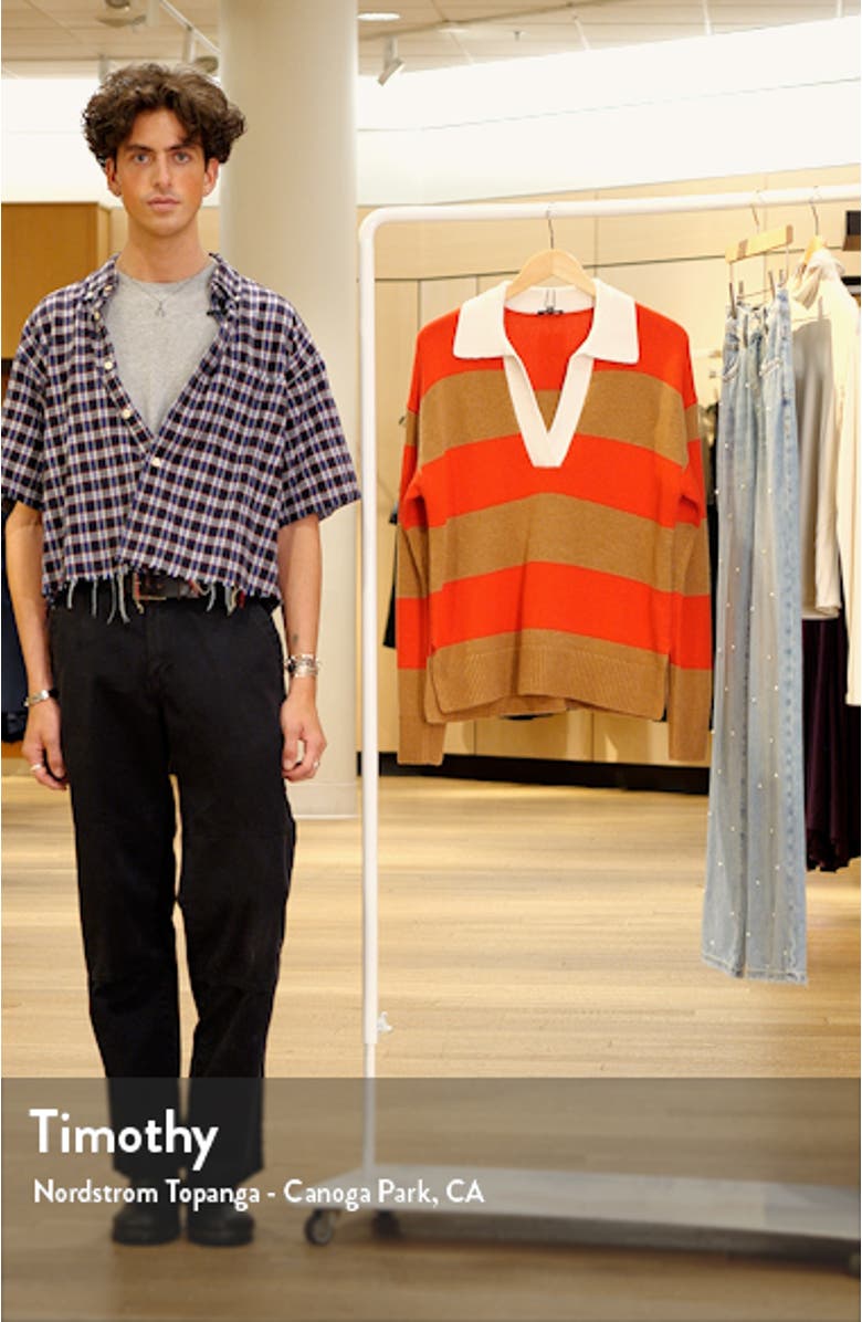 Harris Stripe Cotton, Wool & Cashmere Polo Sweater, sales video thumbnail