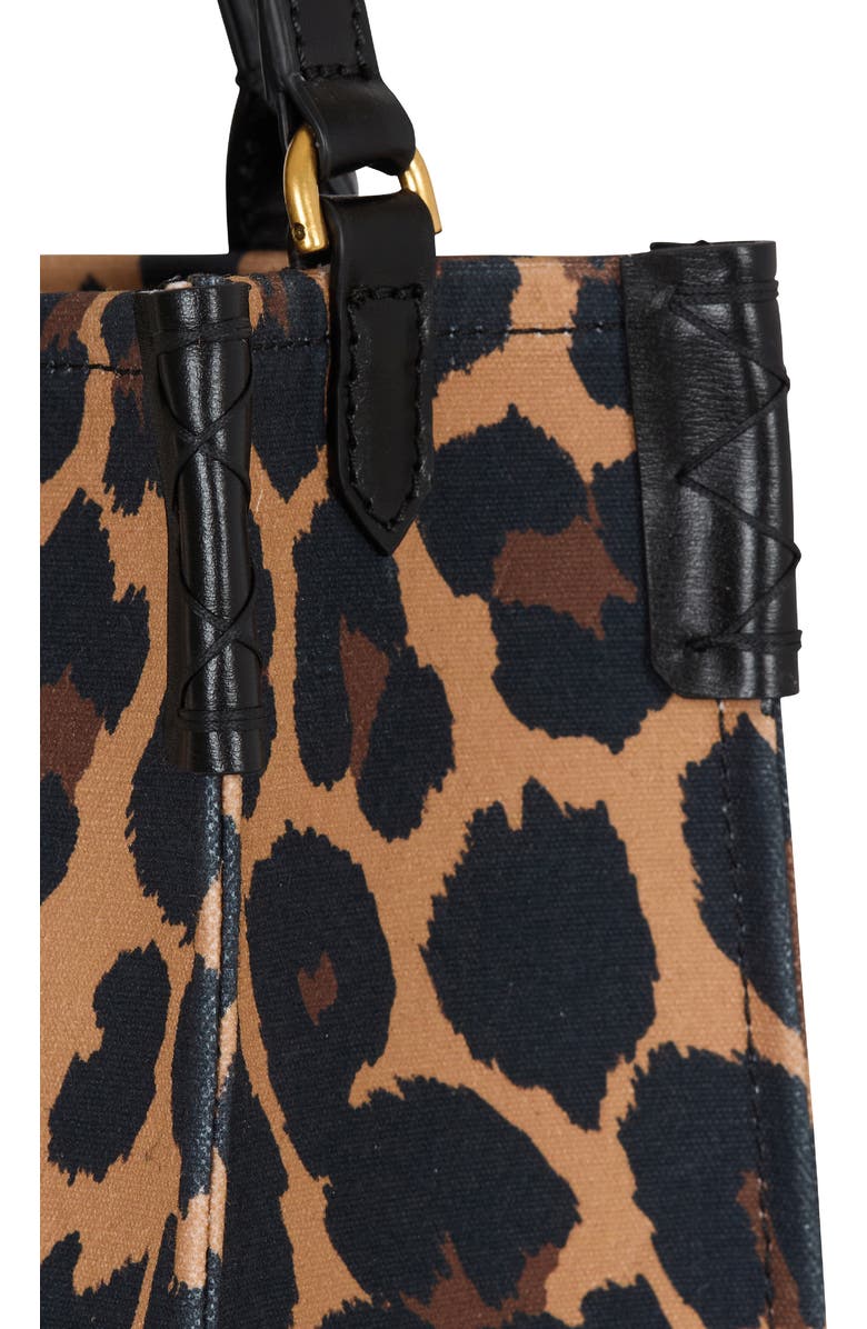 Balmain Small B-Army Leopard Print Canvas Crossbody Bag, Alternate, color, Multi Grey