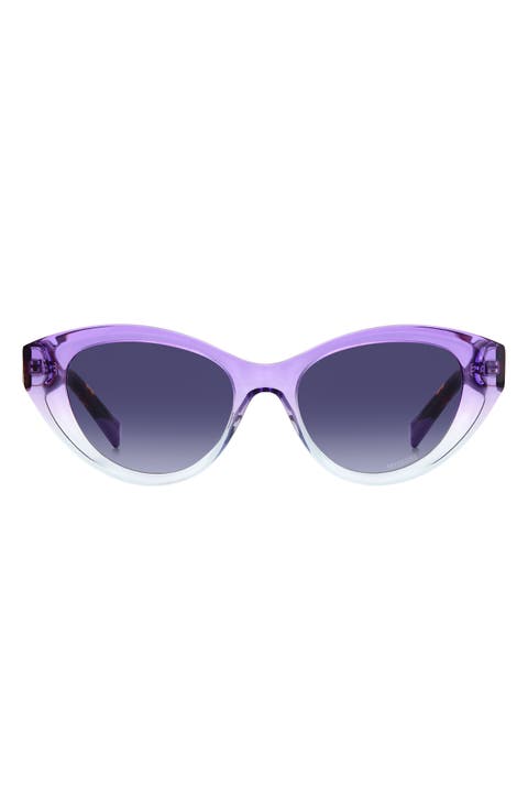 53mm Oval Cat Eye Sunglasses