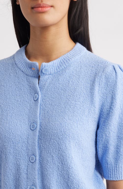 MARGARET O'LEARY MARGARET O'LEARY PLEATED SHORT SLEEVE COTTON BLEND CARDIGAN