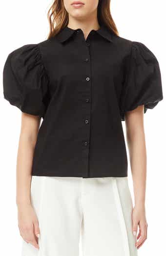 BY DESIGN Abigail Puff Sleeve Button-Up Top