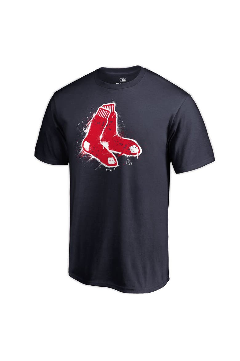 Men's Fanatics Branded Navy Boston Red Sox Splatter Logo T-Shirt, Main, color, Navy