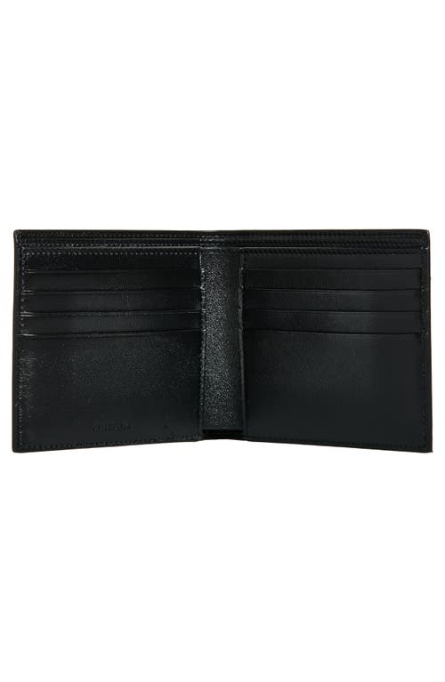 Balenciaga Sticker Square Leather Bifold Wallet In Black