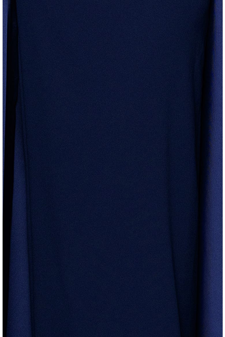 Twist Halter Neck Mikado Scuba Crepe Gown, Alternate, color, NAVY