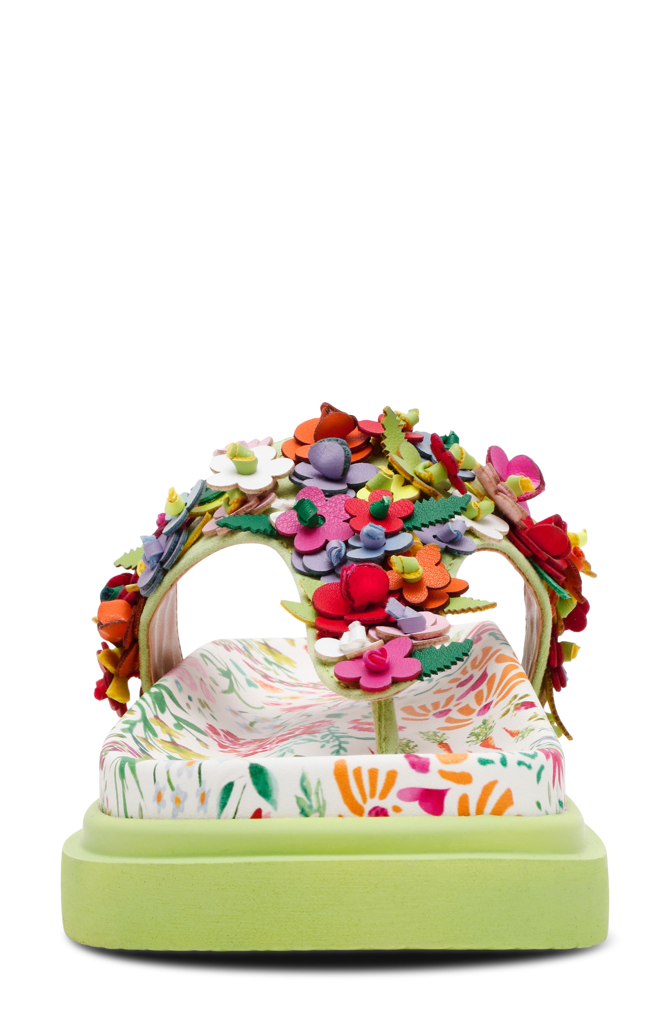 Betsey Johnson Kammeron Platform Flip Flop, Alternate, color, Natural Floral Multi