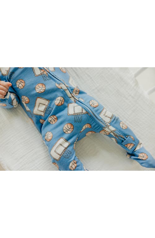 Copper Pearl Dunk Fitted One-piece Pajamas In Blue