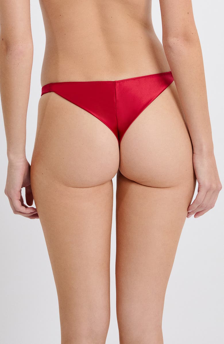Etam Divine Brazilian Cut Thong, Alternate, color, Red