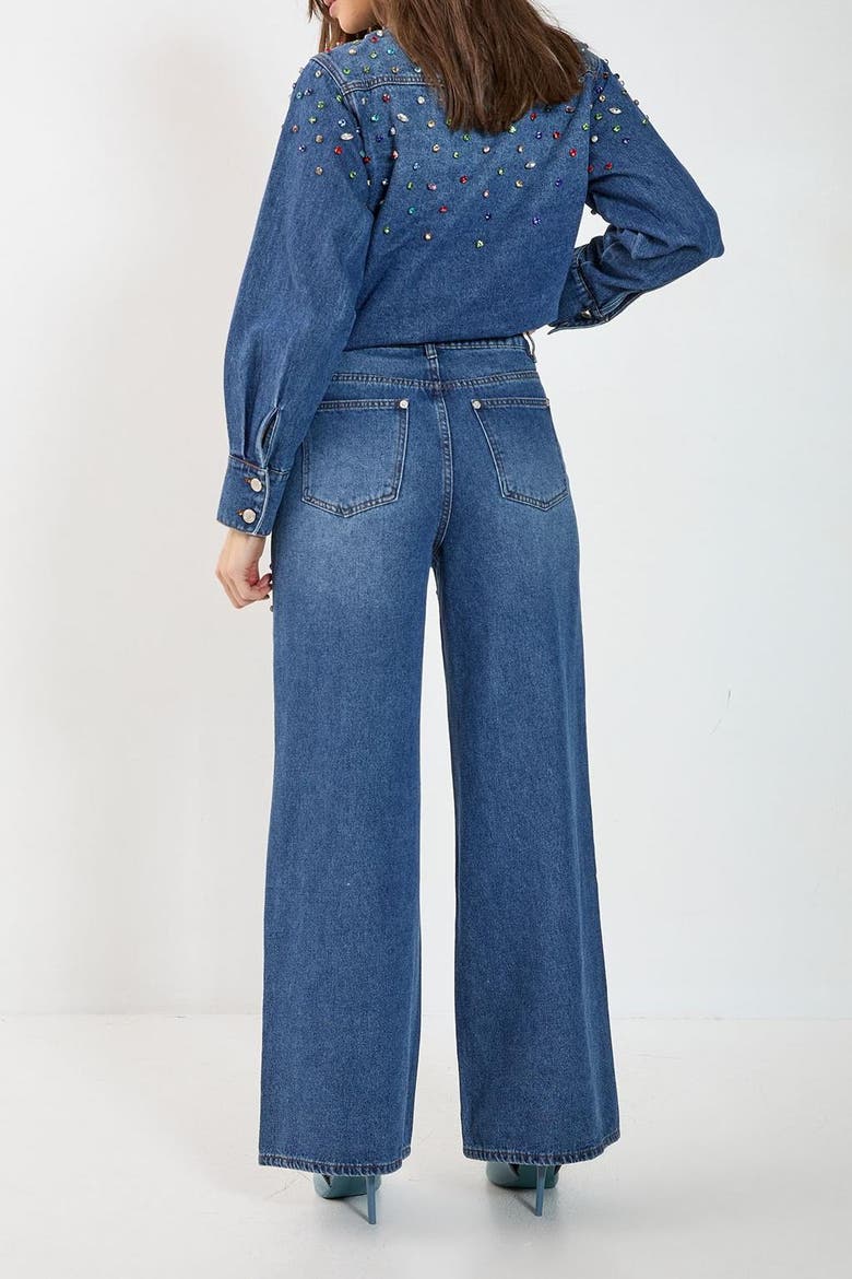 Denim Jewel Baggy Jeans, Alternate, color, Authentic Midwash