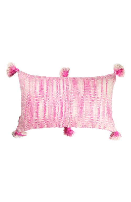 Archive New York Antigua Naturally Dyed Solid Handwoven Cotton Throw Pillow in Faded Pink Solid  product