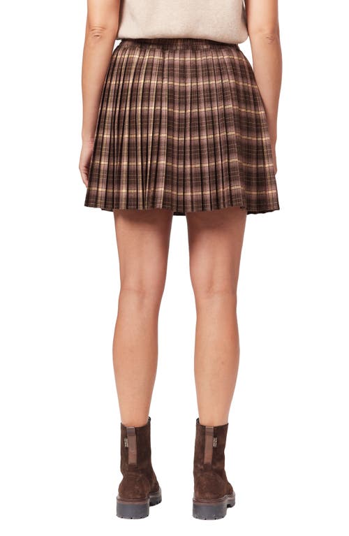Scotch & Soda Pleated Miniskirt In Brown