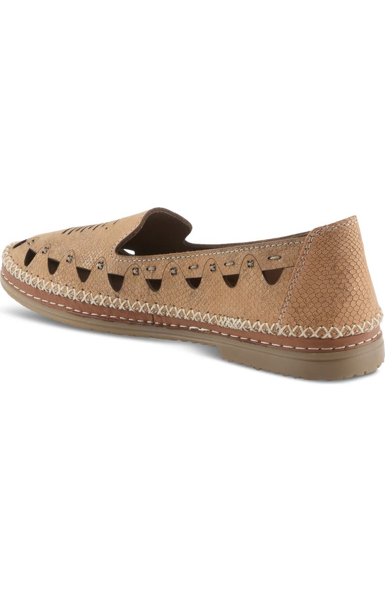 Spring Step Anoura Flat Loafer, Alternate, color, Peach Croco