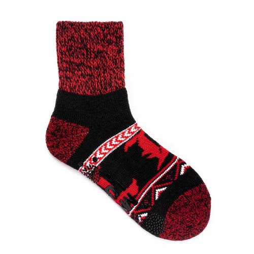 Muk Luks Gameday Unixex Short Heat Retainer Socks In Red