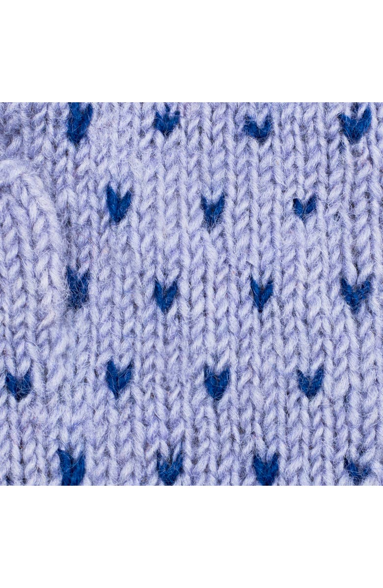 Feelgoodz Women's Artisan Hand-Knit Appalachian Winter Wool Half Mitten, Alternate, color, Dove