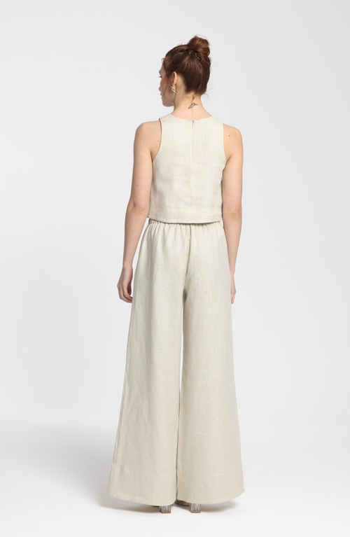 Monlicia Ciel Linen Pant In Gray