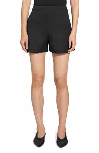 Theory High Waist Flat Front Shorts