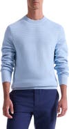 Bugatchi Mixed Stitch Cotton Crewneck Sweater