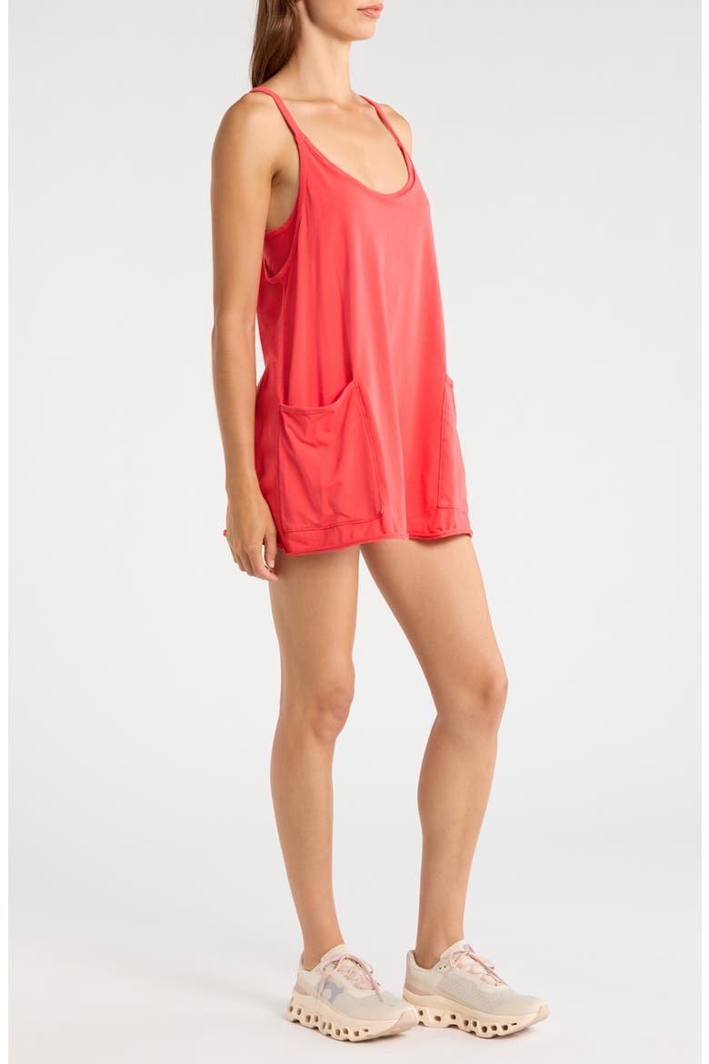 FP Movement Hot Shot Racerback Romper, Alternate, color, GRAPEFRUIT