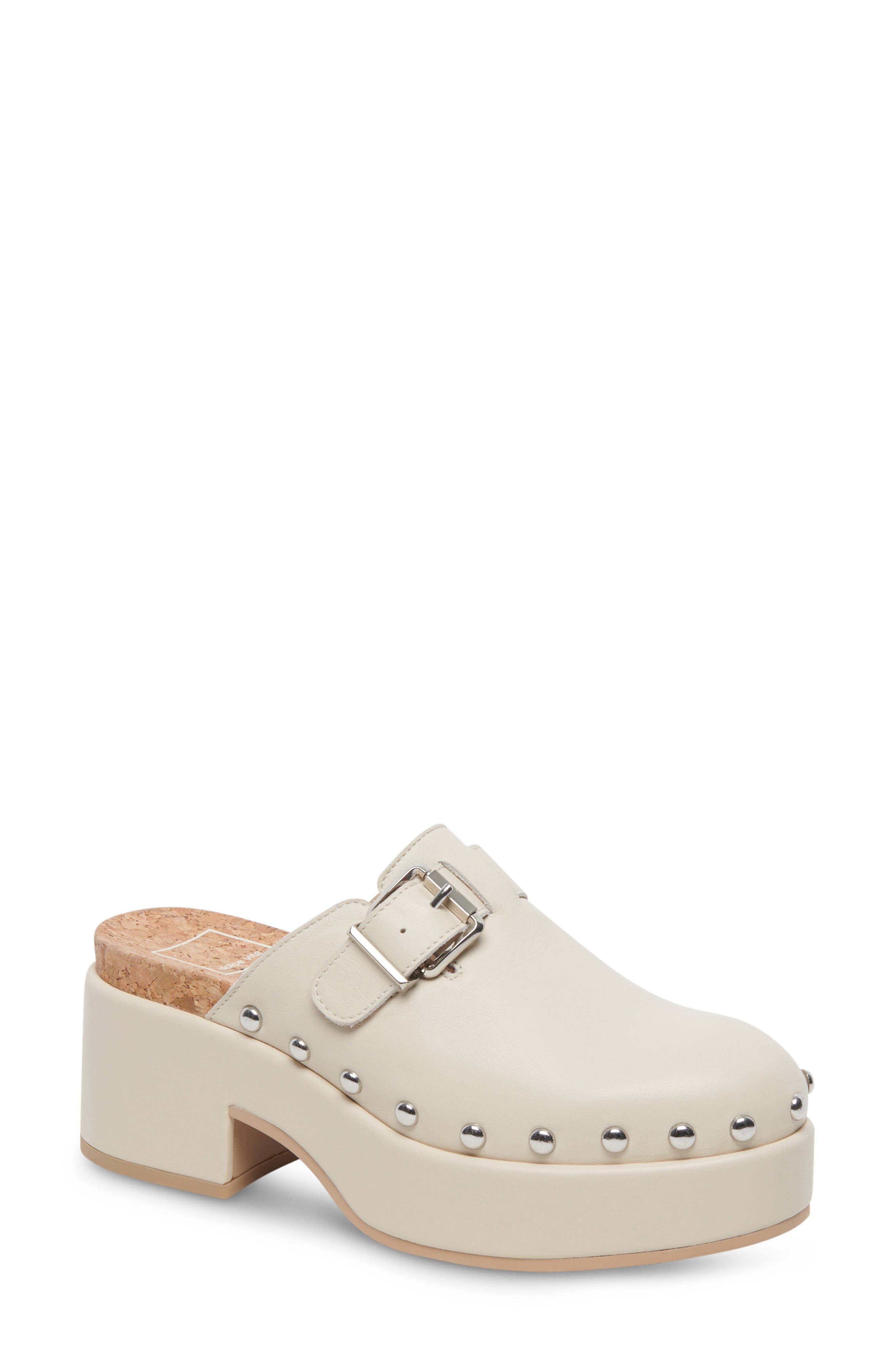 Yevan Platform Mule, Main, color, IVORY LEATHER