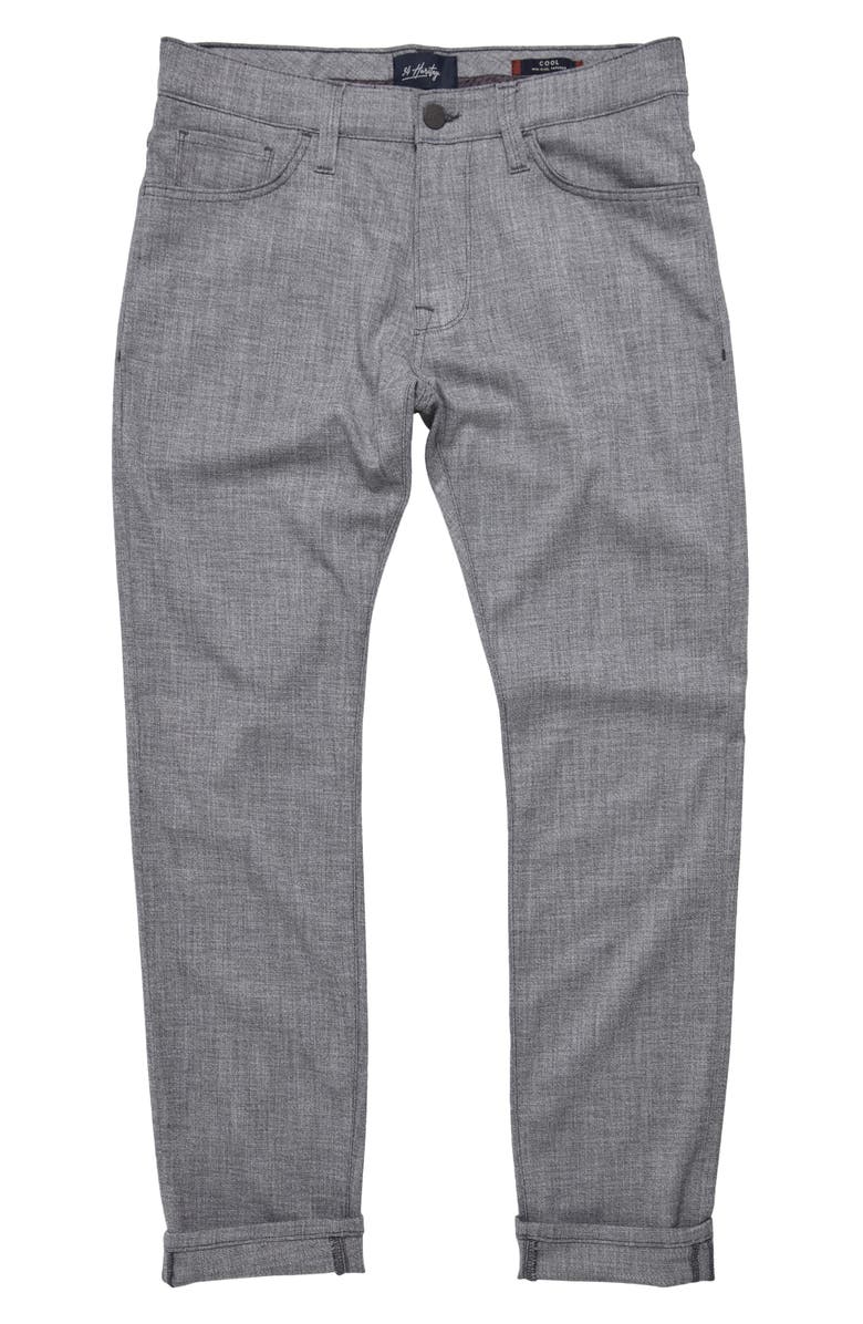 34 Heritage Courage Straight Leg Five Pocket Pants, Main, color, Grey Cross Twill