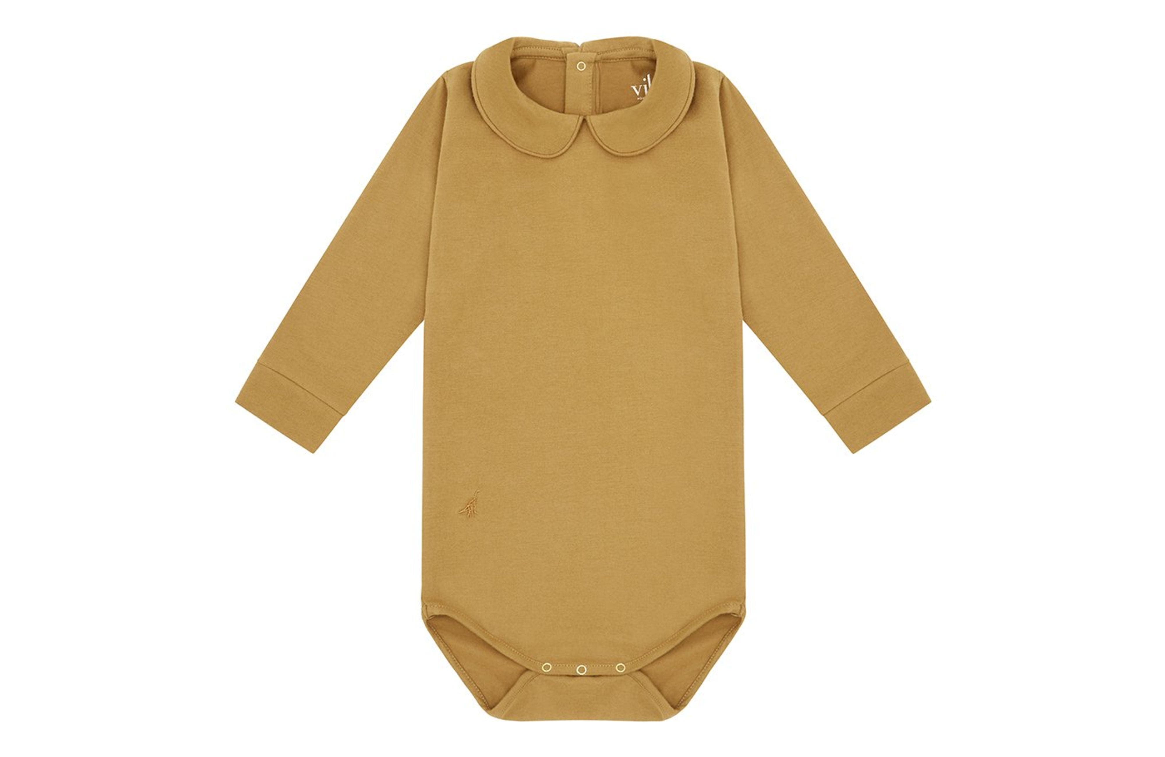 VILD HOUSE OF LITTLE VILD HOUSE OF LITTLE LS ORGANIC COTTON COLLARED BODYSUIT