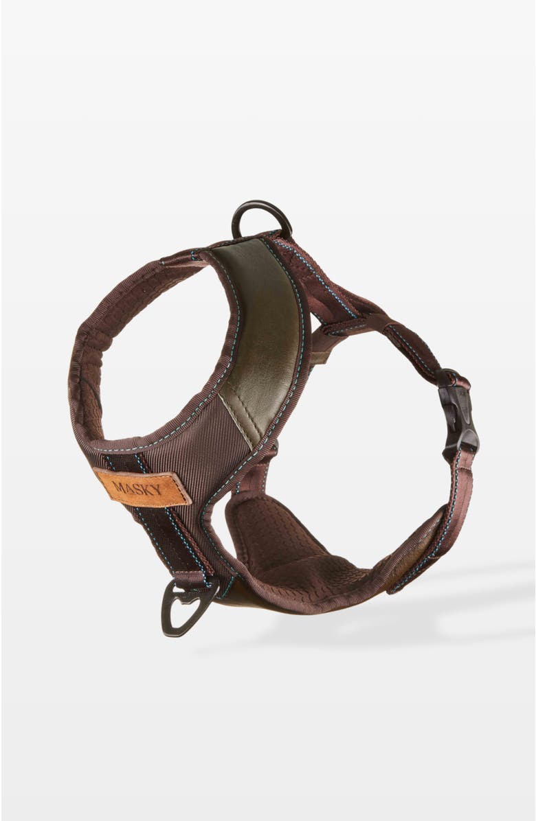 Masky Bold Control Leather Harness, Alternate, color, Black