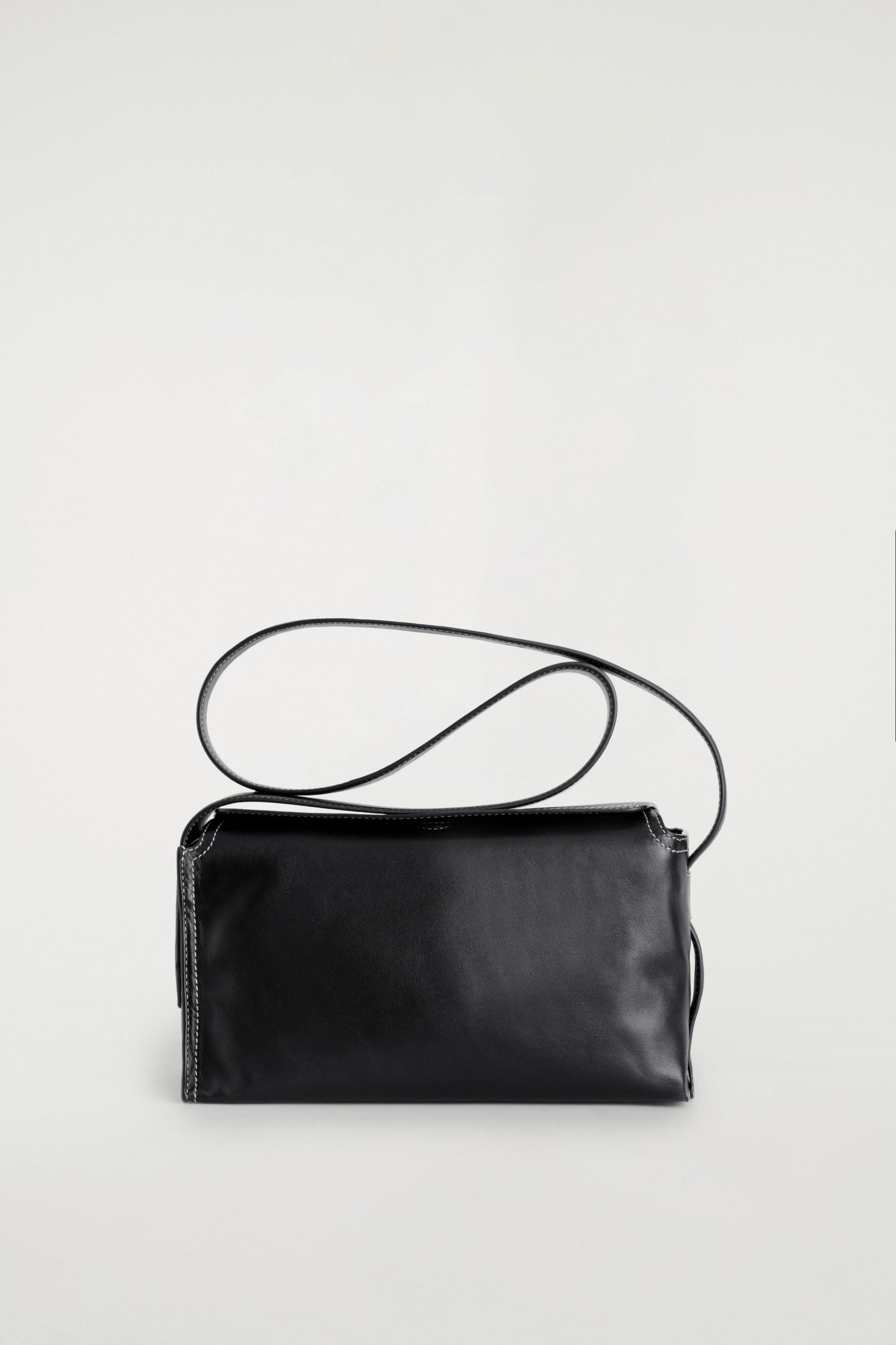 COS Plinth Crossbody Bag - Leather, Alternate, color, Black