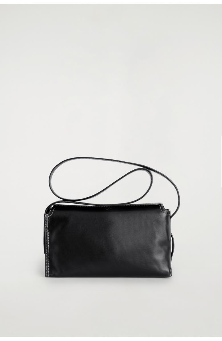 COS Plinth Crossbody Bag - Leather, Alternate, color, Black