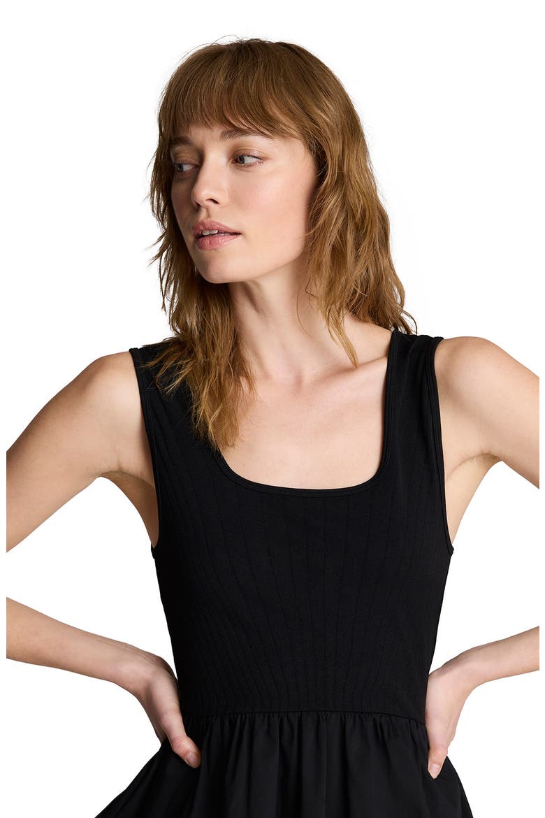 Seamless Peplum Tank, Alternate, color, BLACK