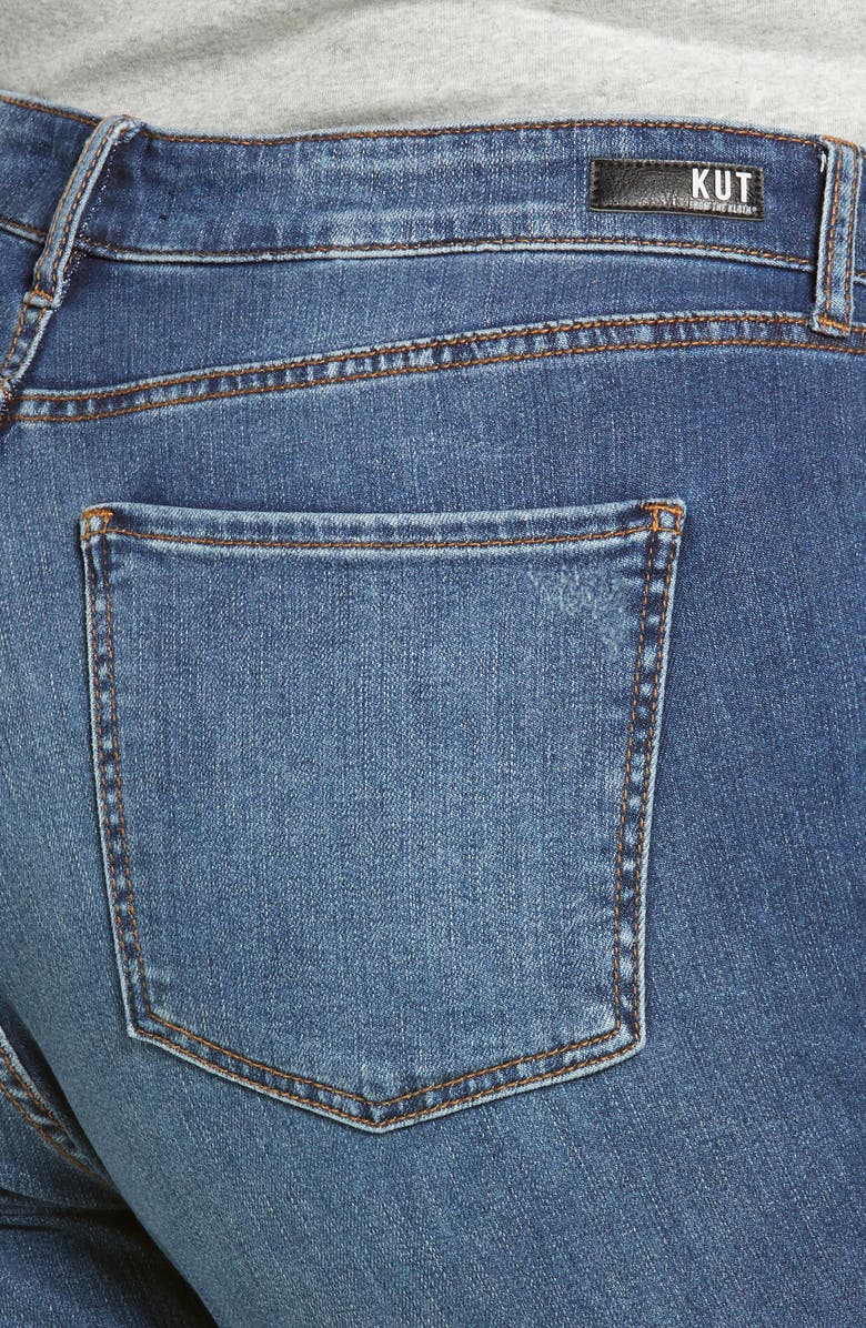 KUT from the Kloth Elizabeth High Waist Straight Leg Crop Jeans, Alternate, color,