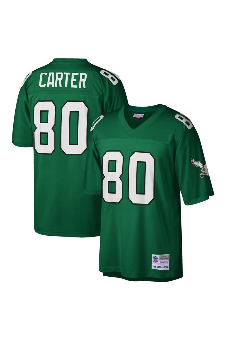 Men's Mitchell & Ness Cris Carter Kelly Green Philadelphia Eagles Legacy Replica Jersey, Main, color, Kelly Green