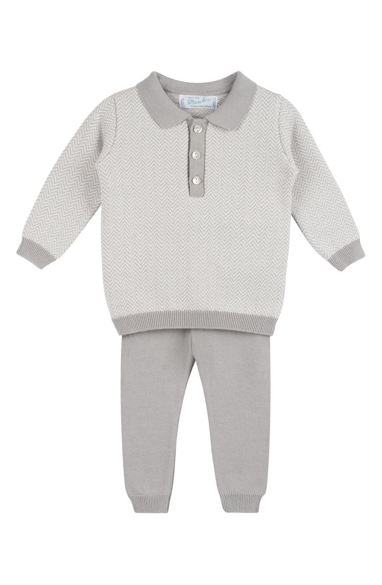Feltman Brothers Chevron Sweater & Pants Set, Main, color, Grey