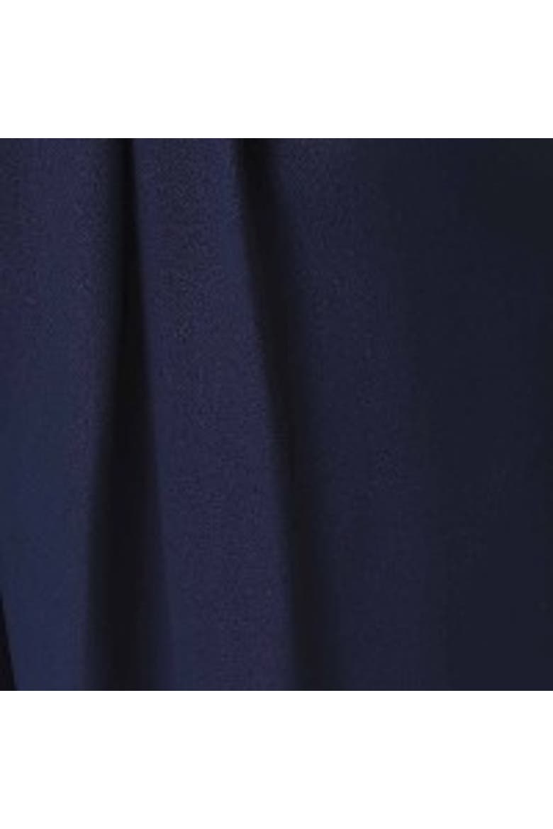Andie Pleated Wide Leg Satin Trouser, Alternate, color, Navy