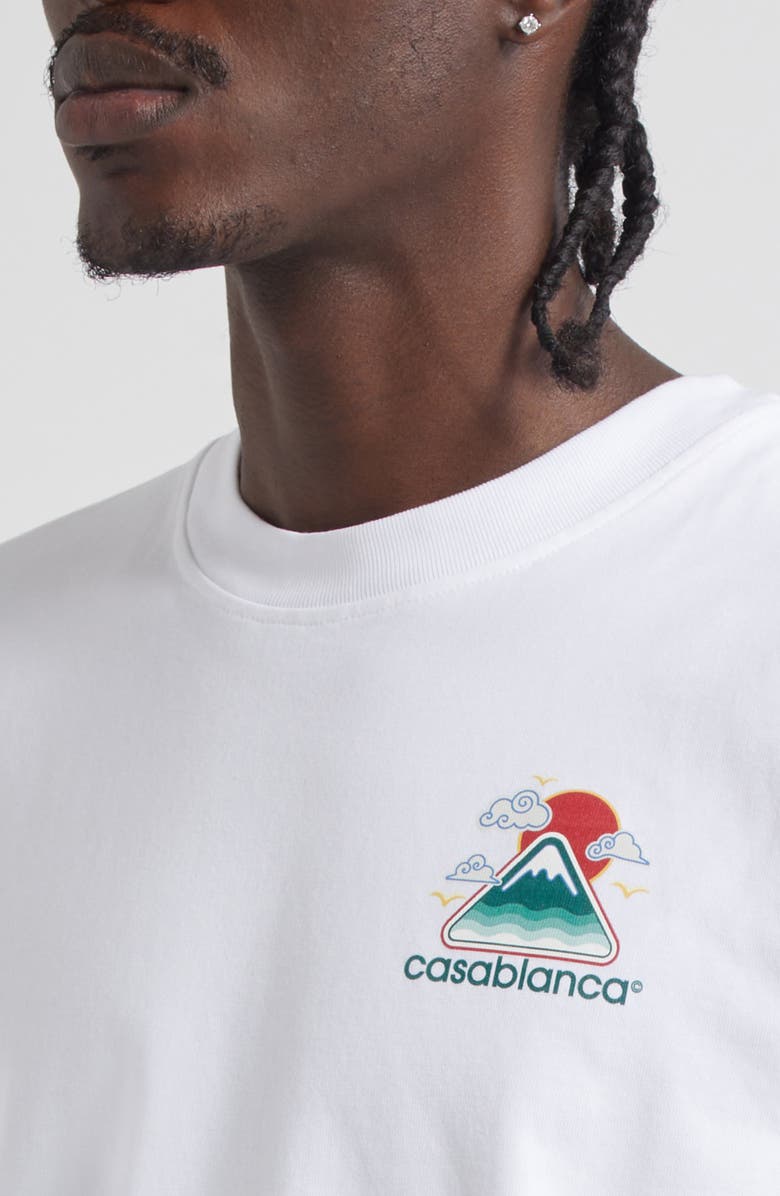 Casablanca Montagne Ondulee Graphic T-Shirt, Alternate, color, White Jersey Montagne